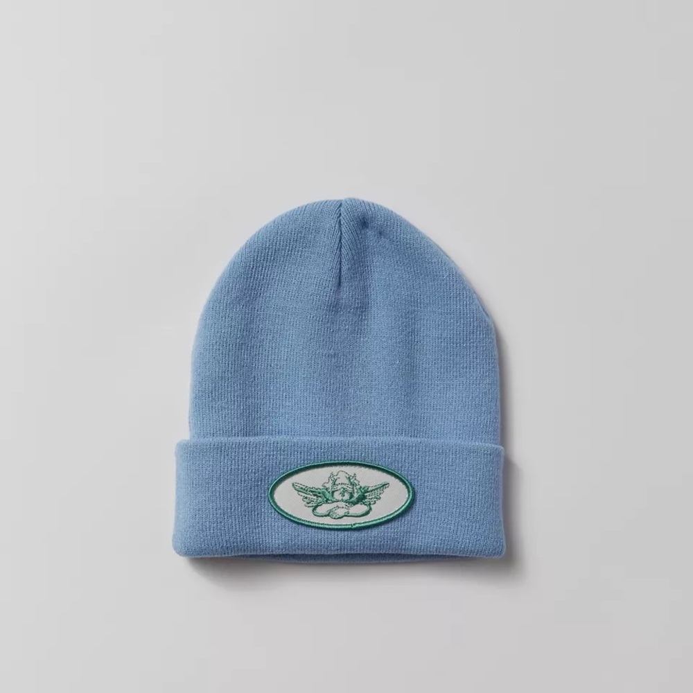 Boys Lie Logo Patch Beanie NWT - Blue - Picture 1 of 6
